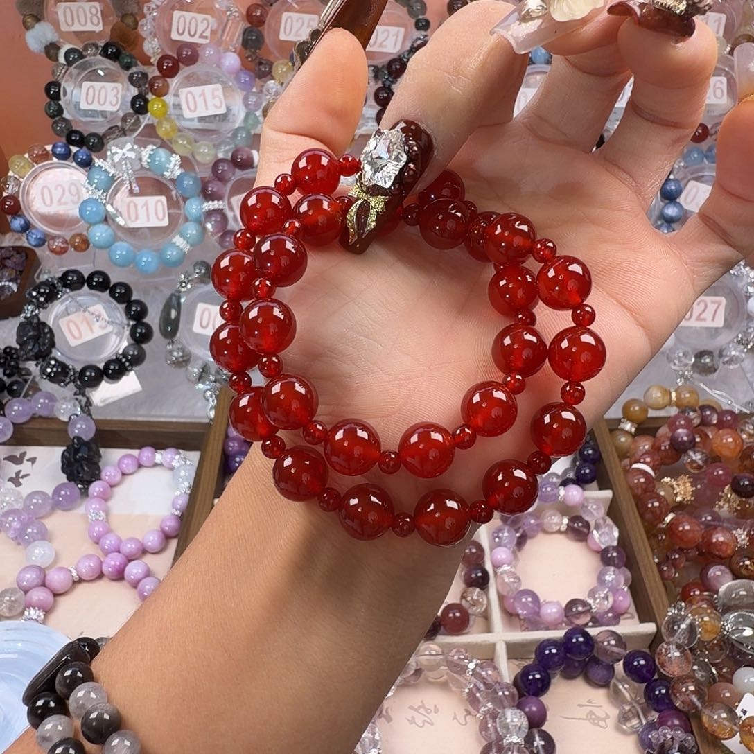 合金水晶手链红马老