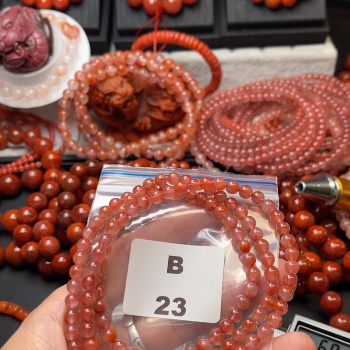 南红玛瑙未镶嵌多样性发货默认微瑕称重5mm