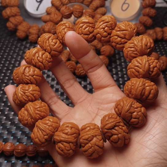 桃核手串龙纹桃核