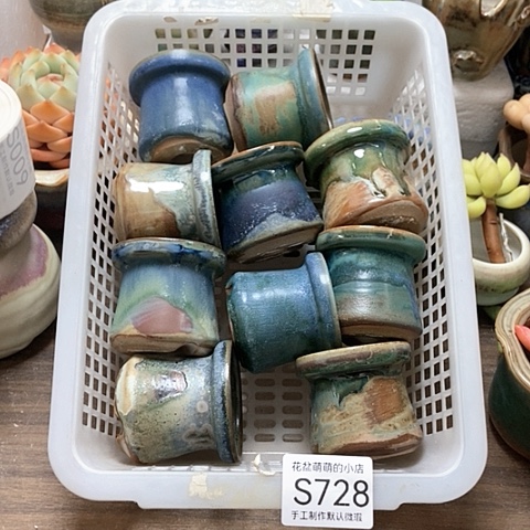 紫砂花盆728微瑕品口径5.5左右