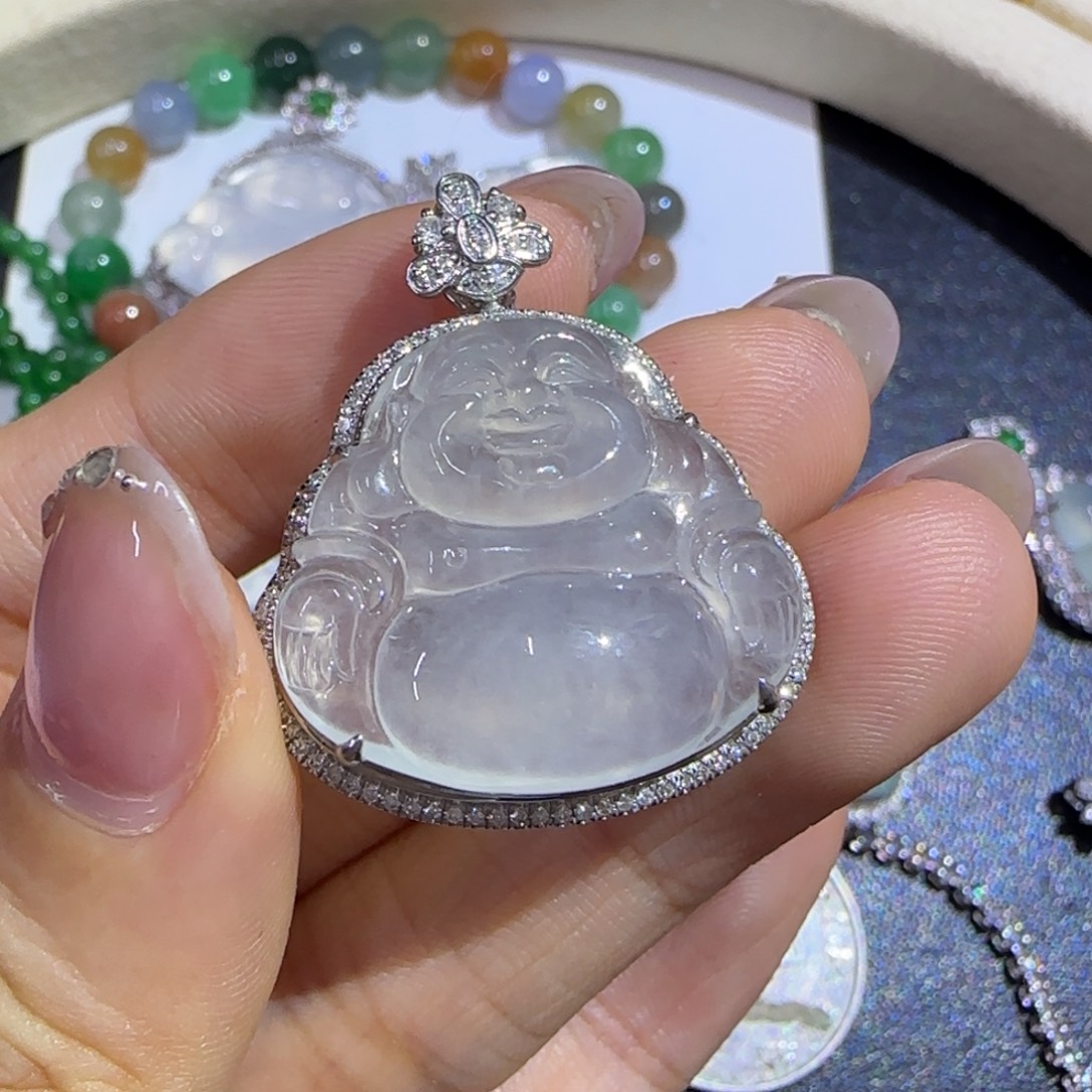 翡翠18K金镶嵌颈饰精品