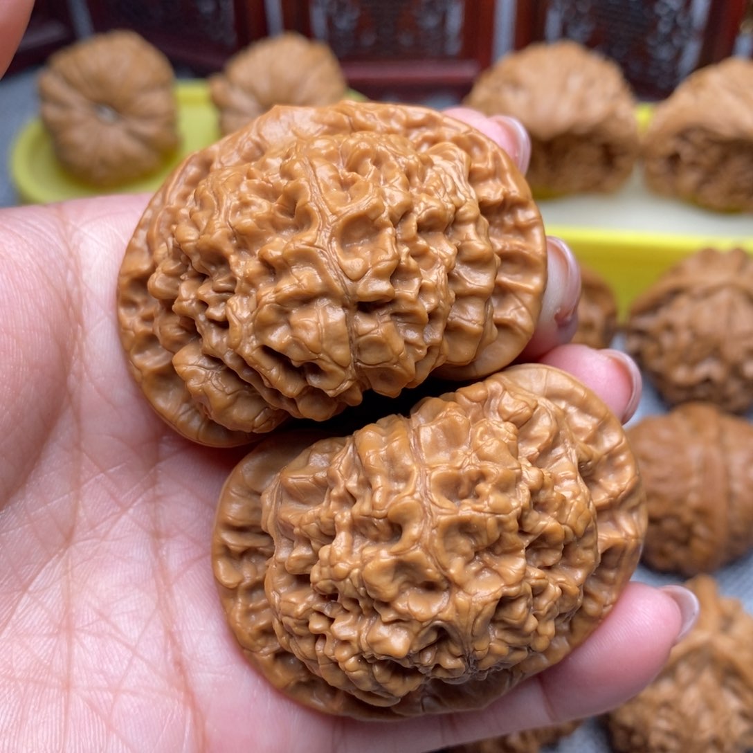 文玩核桃把件官帽52全