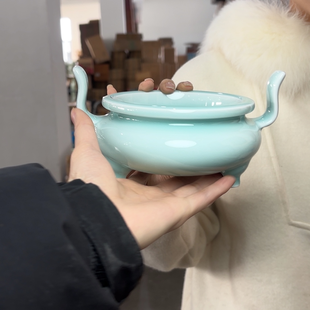 龙泉云间青瓷小米茶器