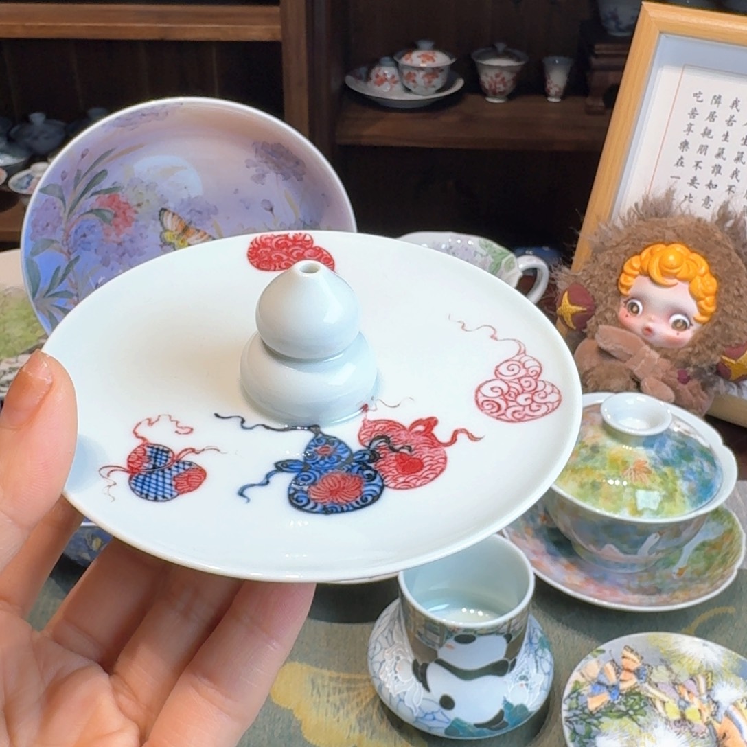 佛***魔憩予釉里红葫芦香插