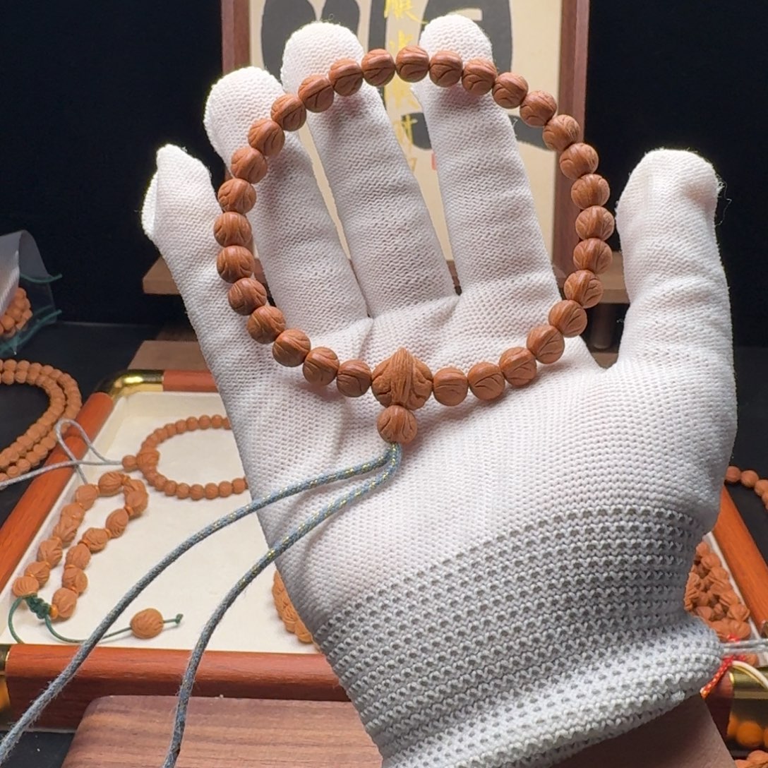 隔***白木质类陕西秦岭龙纹桃核