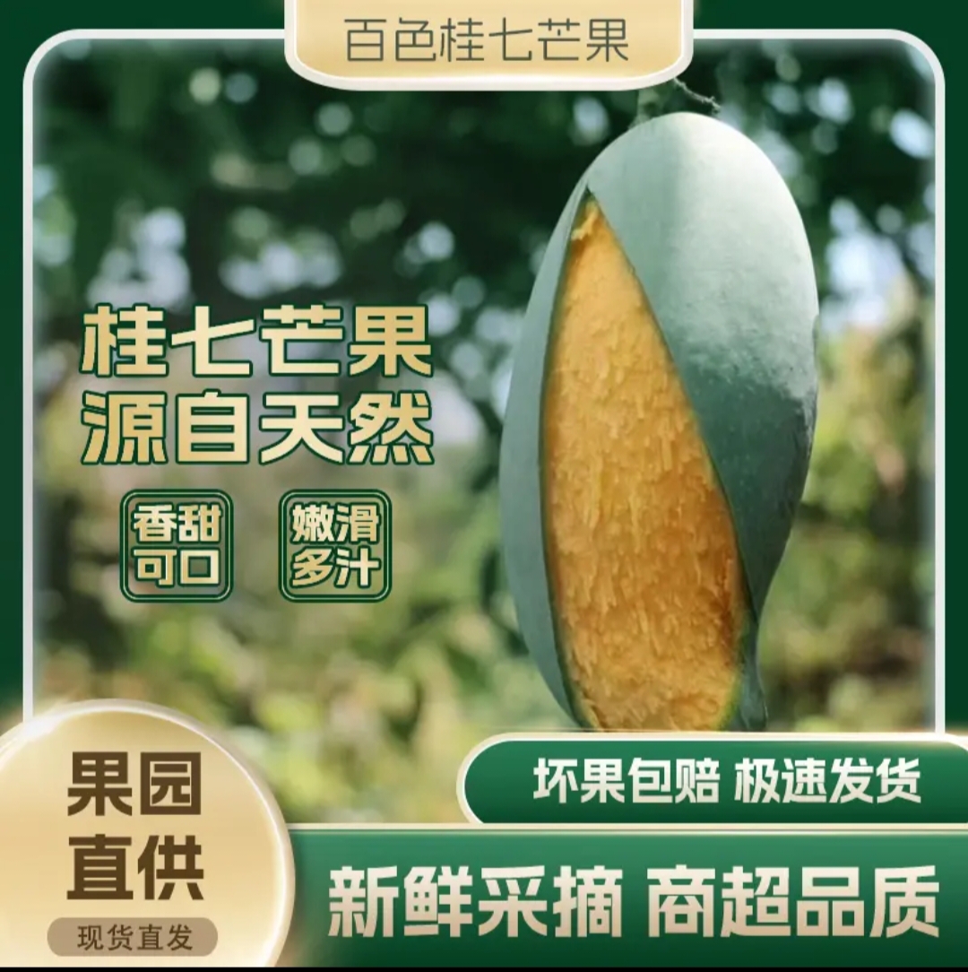 广西百色桂七芒果当季新鲜水果产地直发新鲜采摘