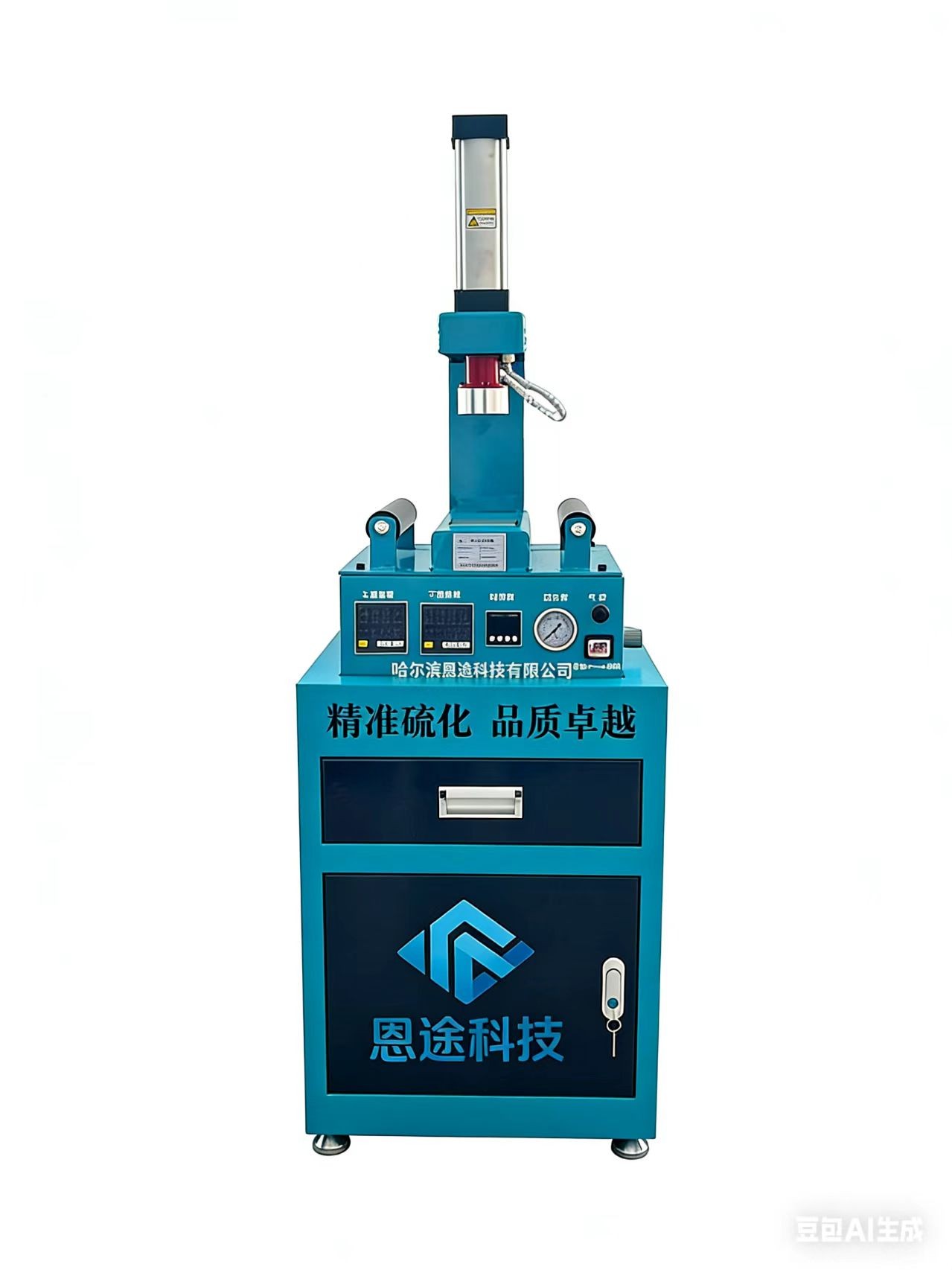 双加热点式硫化机＋工具柜 蓝色