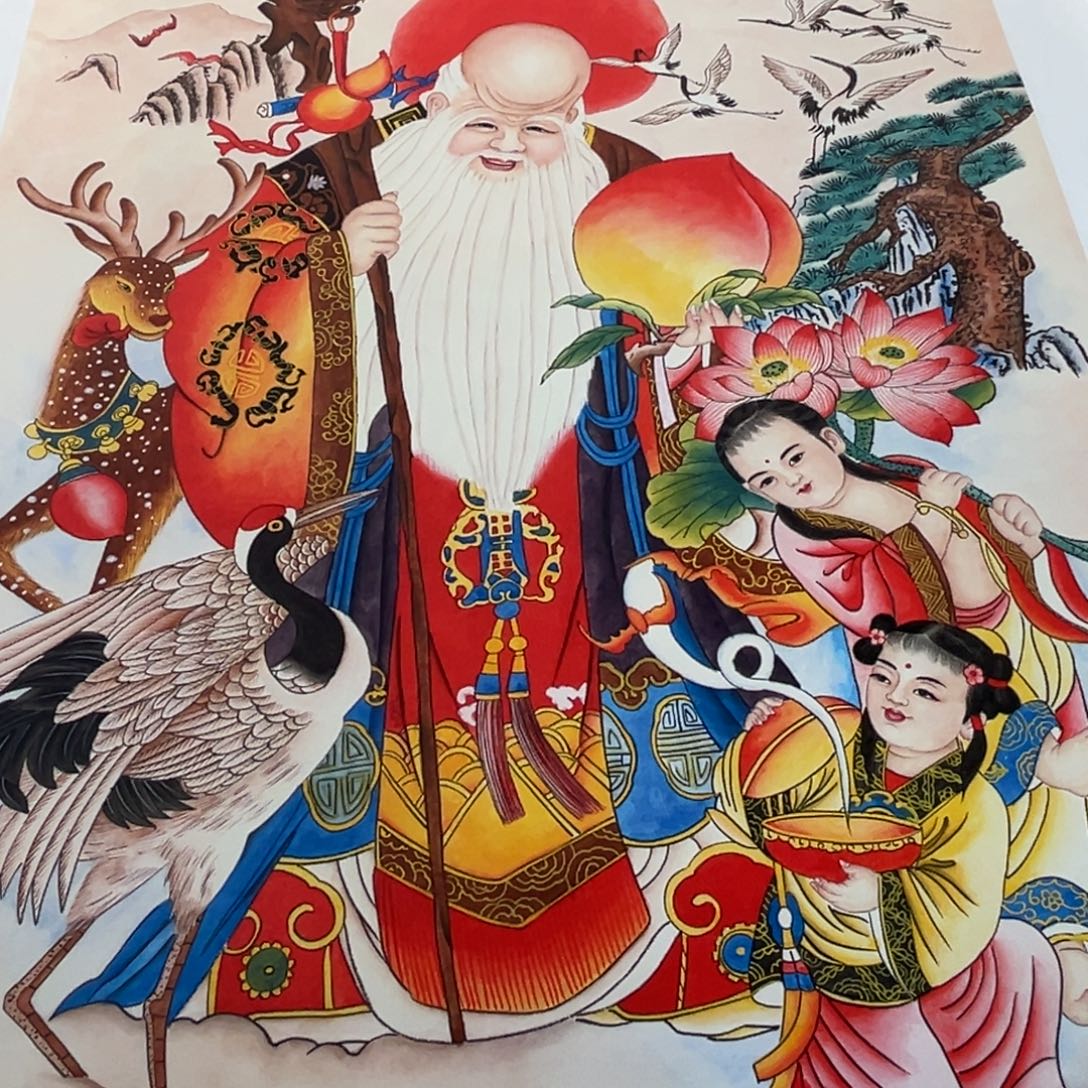 小***妹国画秦老师寿星作品