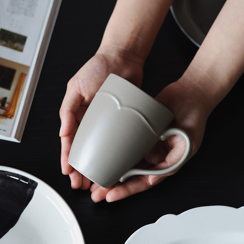 【瑕疵】sc咖色一人食-350ml-马克杯 8×10cm