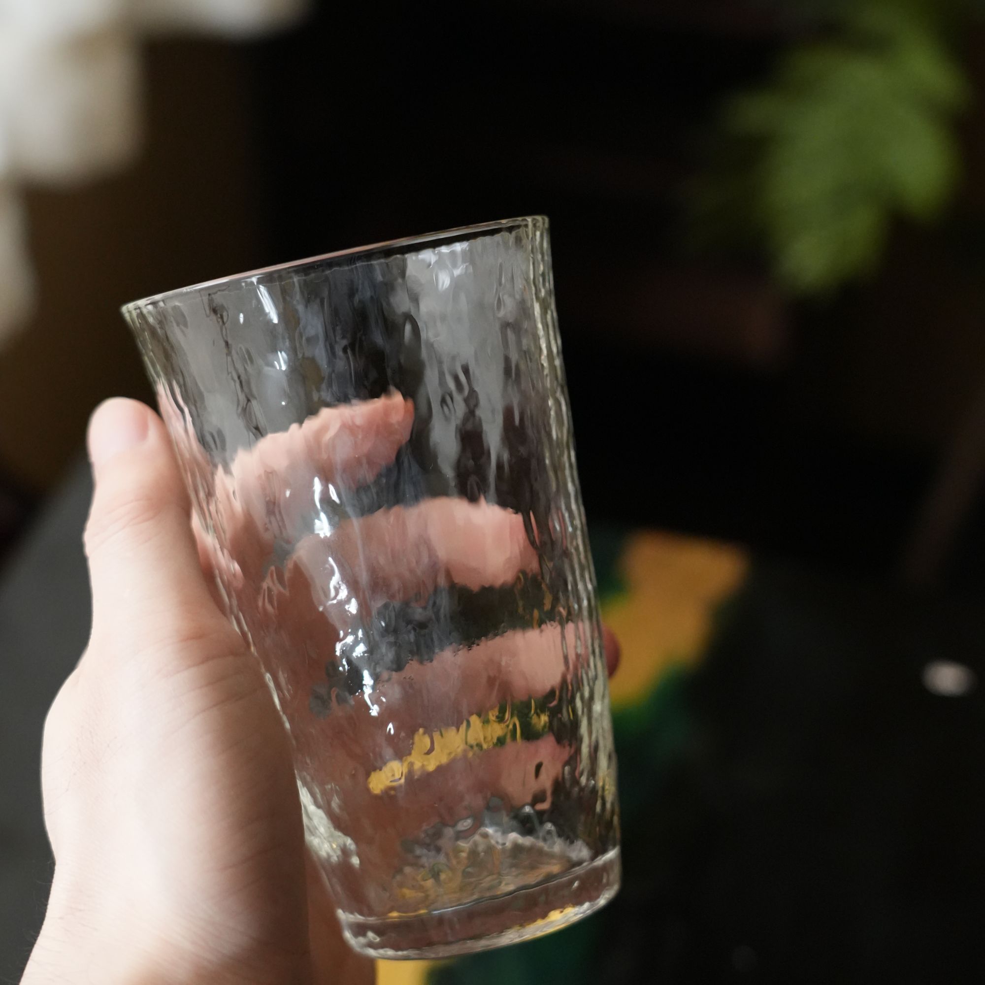水晶玻璃锤纹水杯