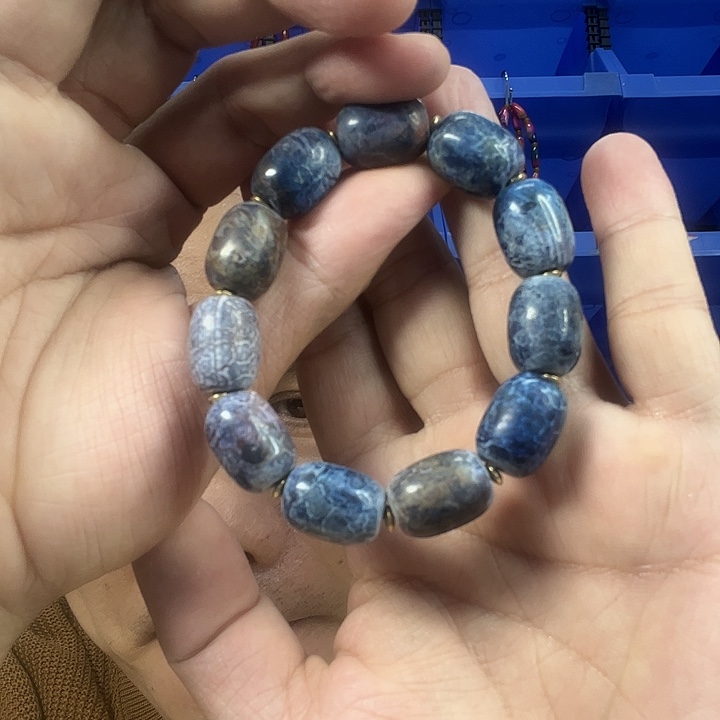 玛瑙未镶嵌手链T16紫龙丹