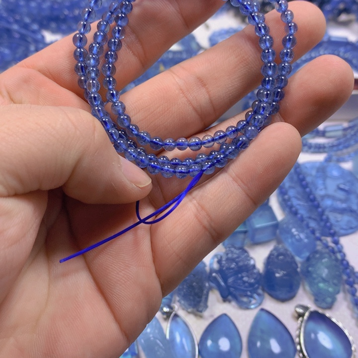 海蓝宝石颈饰未镶嵌暖*