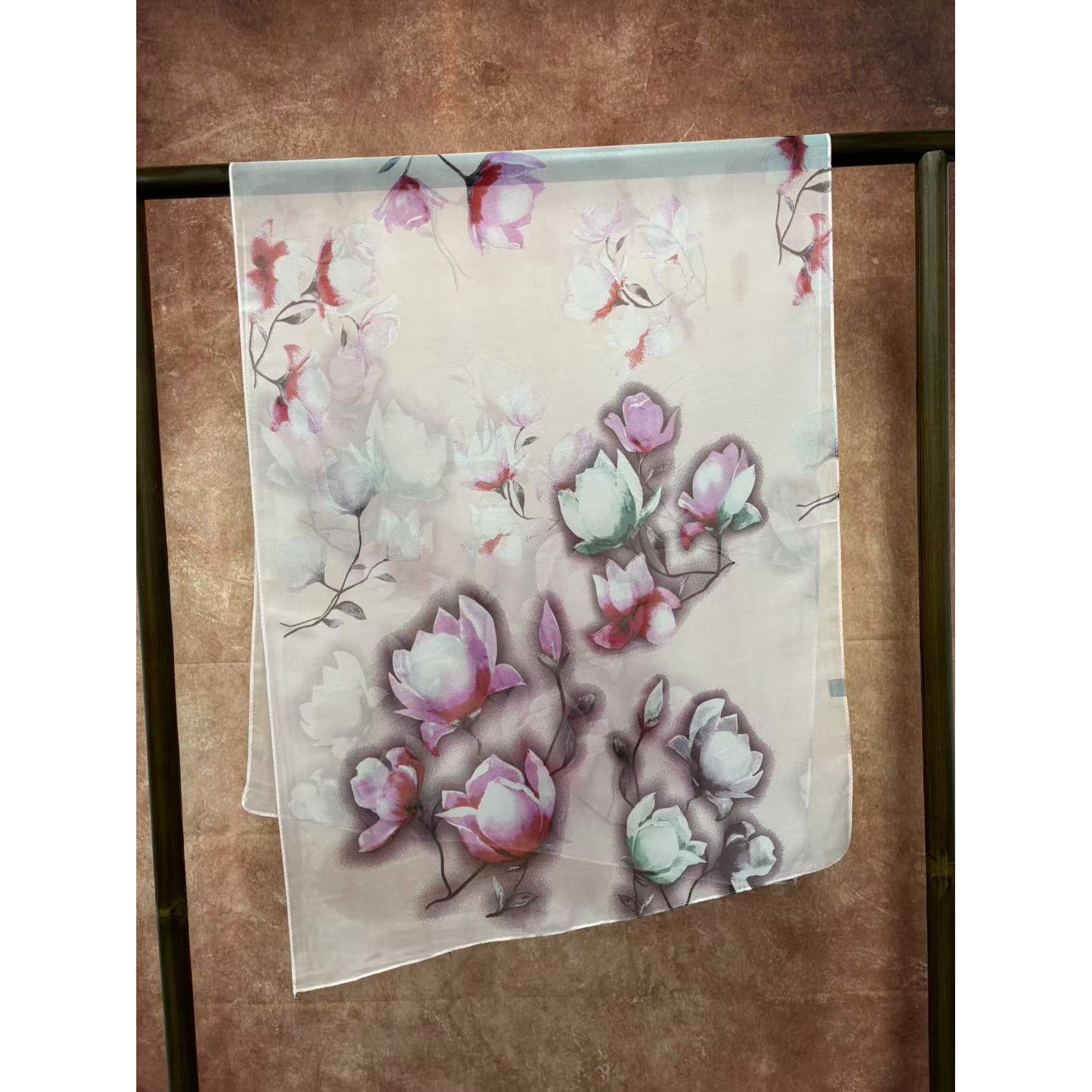 [粉瓣玉兰]云朵纱长款气质百搭长巾70*180（372-A2）