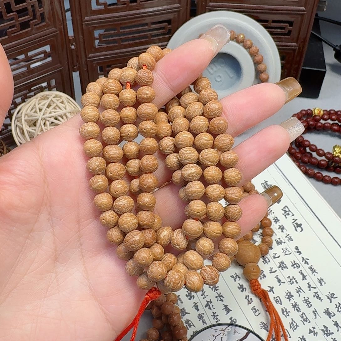 凤眼菩提手串狼*国产酸枣核