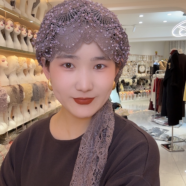 纯棉深紫色披肩帽妈妈款188