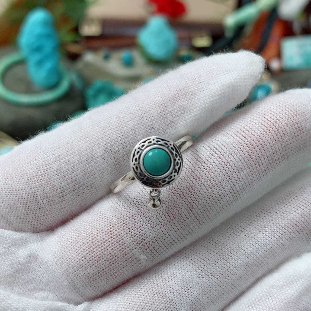绿松石珠宝奇石银S925镶嵌