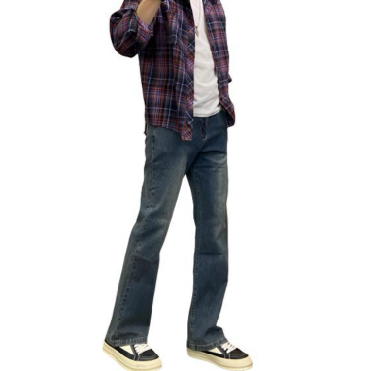 新款夏季薄款4.0升级版弹力直筒微喇裤子牛仔裤美式高街vibe风