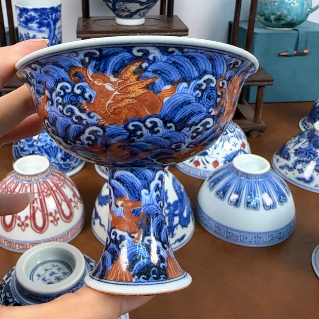 杯子景德镇纯手工绘画陶瓷1111
