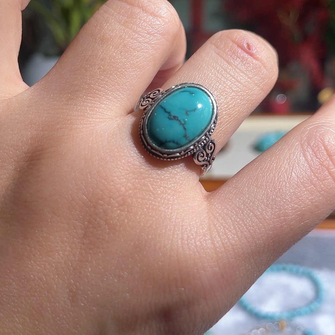 绿松石配饰银S925镶嵌