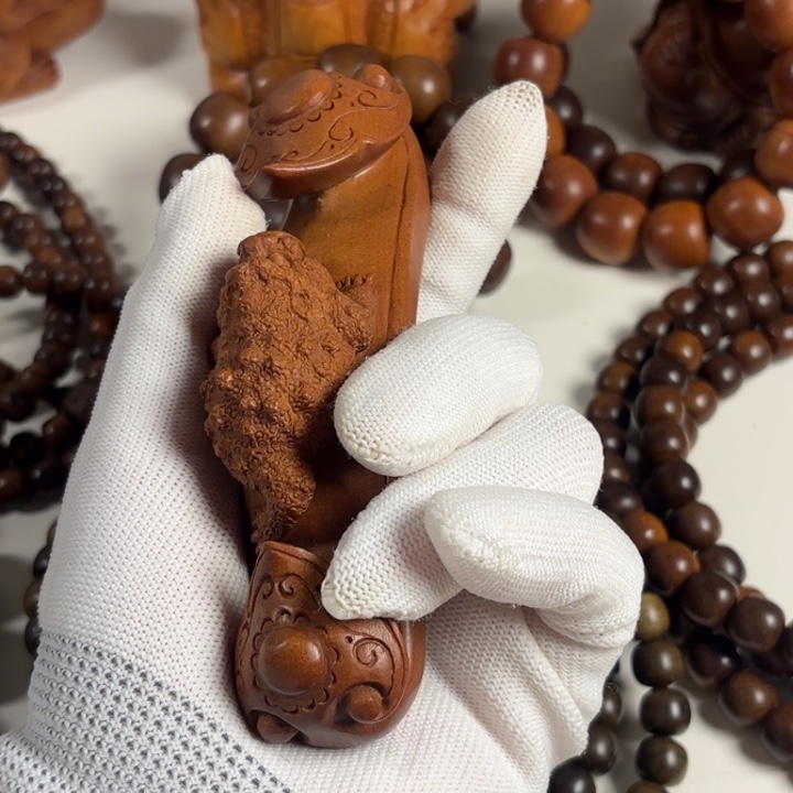 星****檀香木老山檀红肉如意摆件奶香奶甜