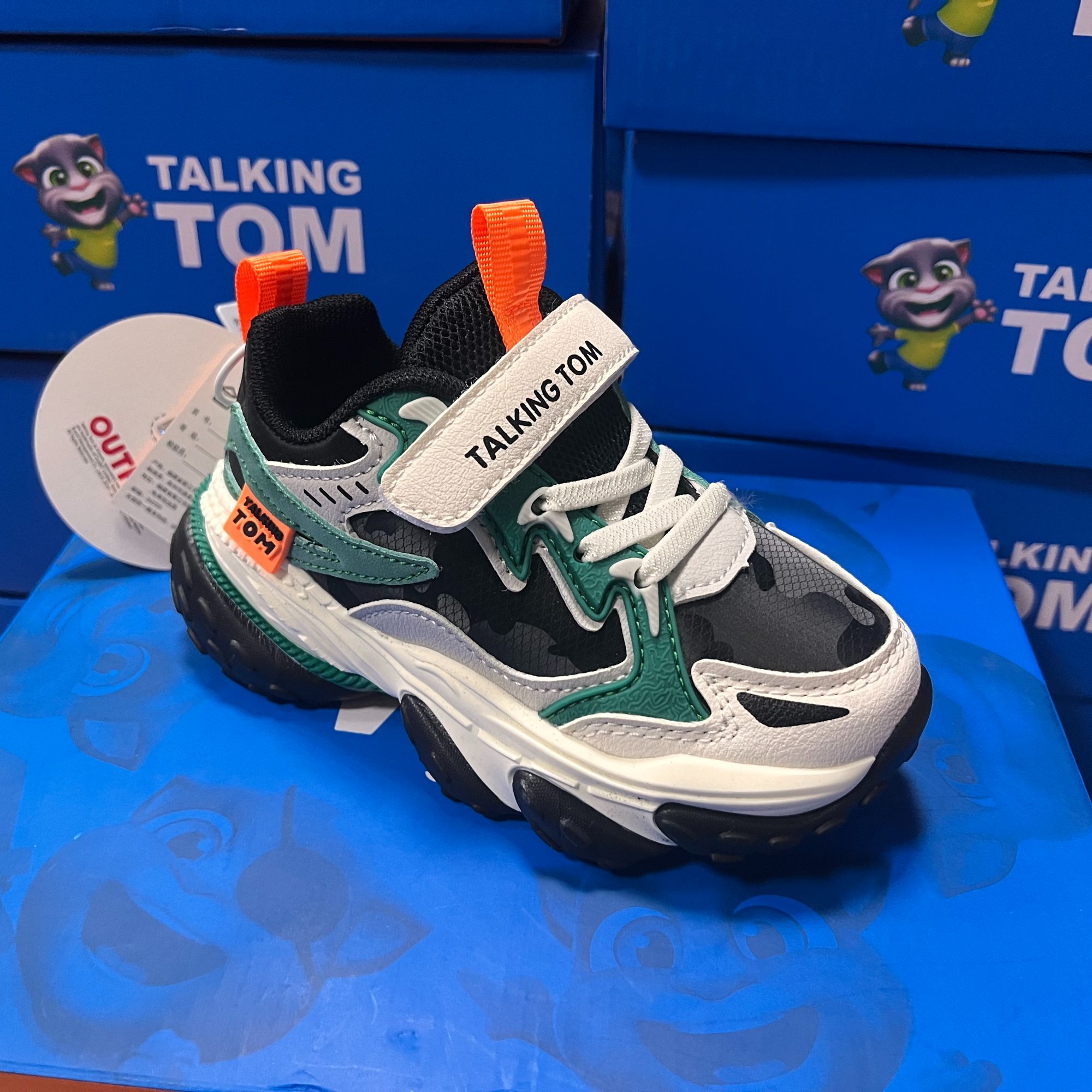 皮面男女通用男运动风耐磨运动鞋女童男童网鞋休闲小整单四季鞋