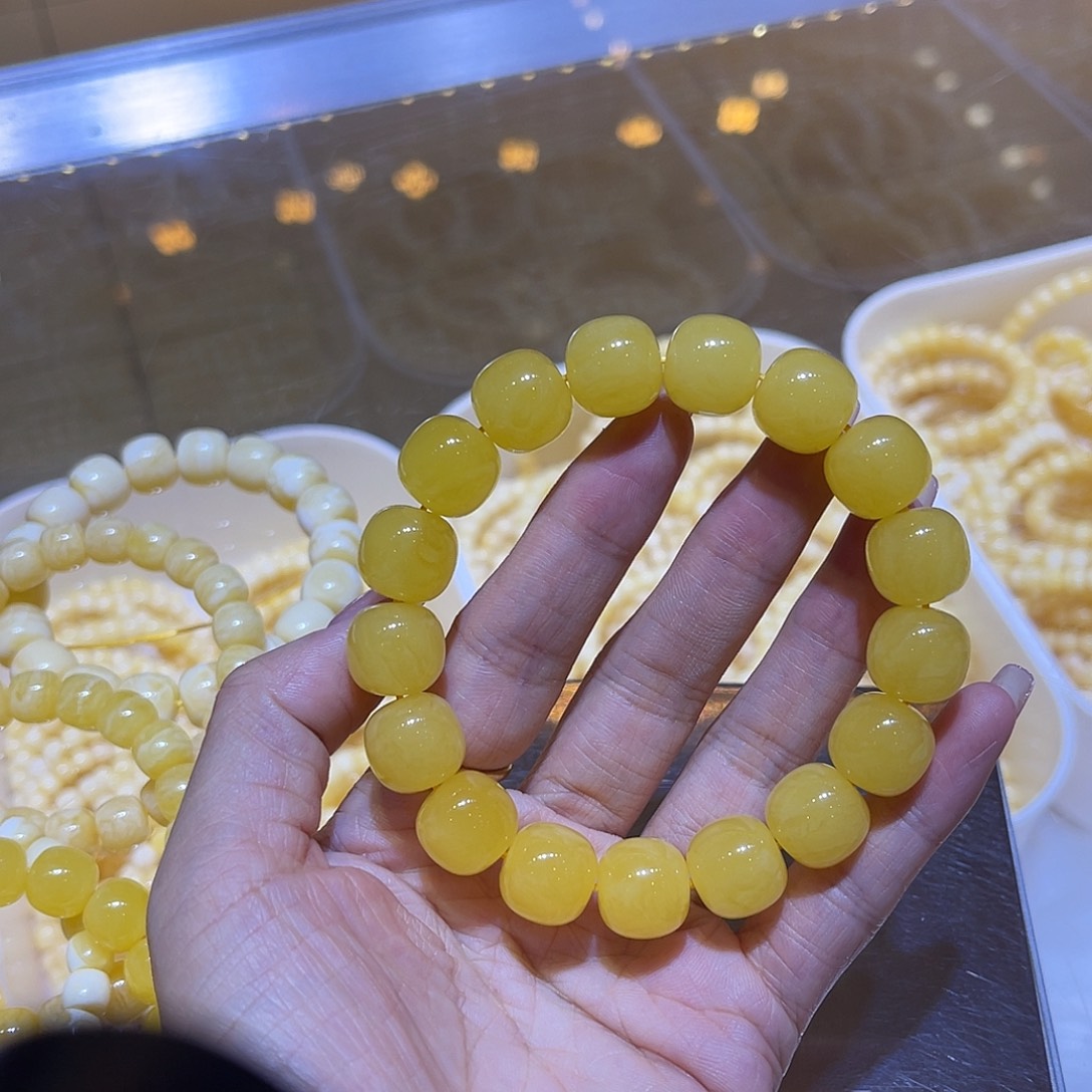 琥珀未镶嵌手链蜜蜡手串14