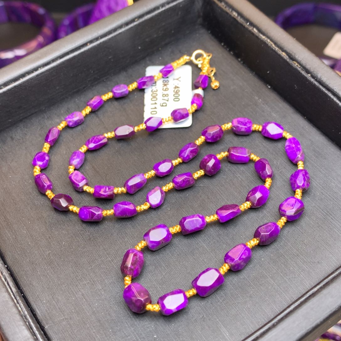 苏纪石（舒俱来）项链18K金镶嵌