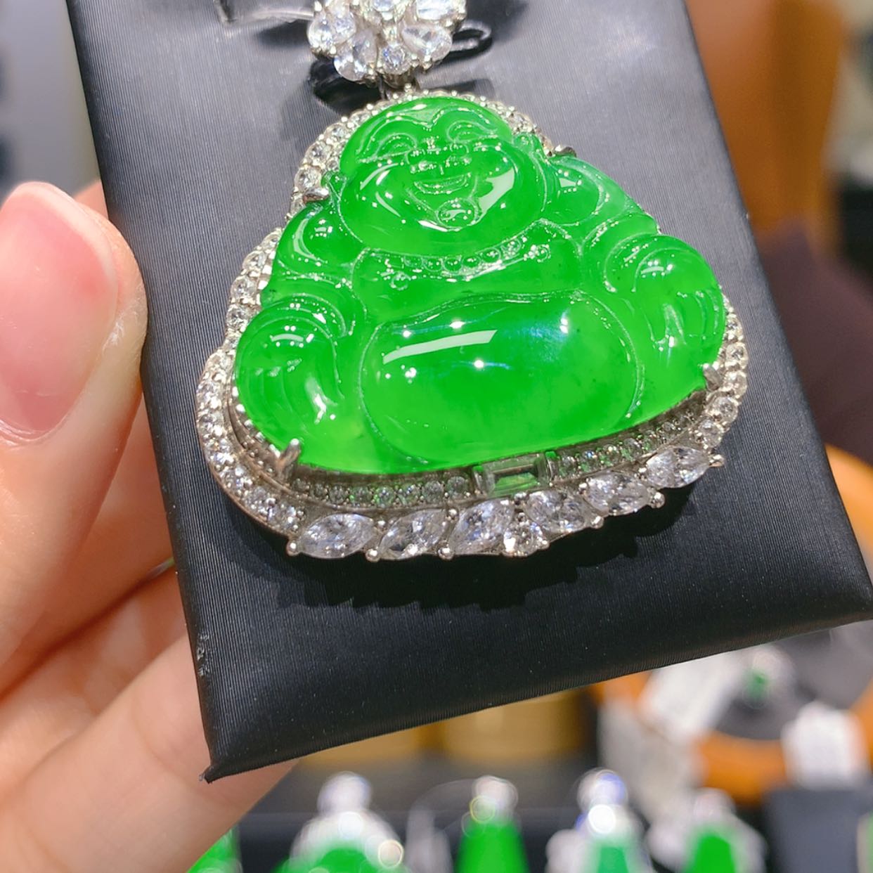 【闪购商品】颈饰银S925镶嵌翡翠2柒姐
