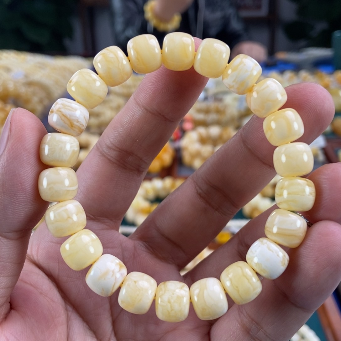 未镶嵌琥珀珠宝奇石10+虎皮纹手串14.42