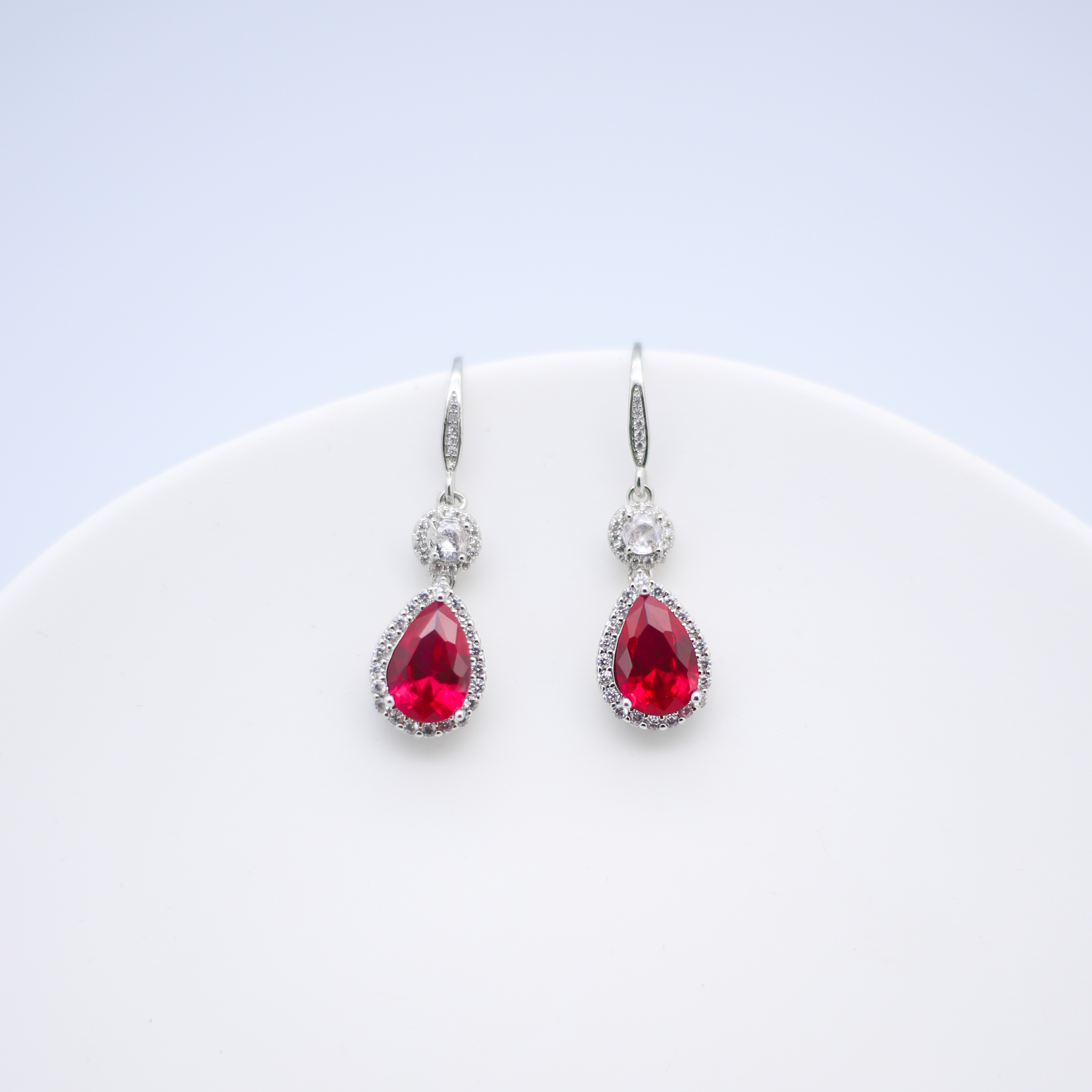 合成（培育）红宝石【奢耀精选】烈焰之心培育红宝石耳饰JH5852