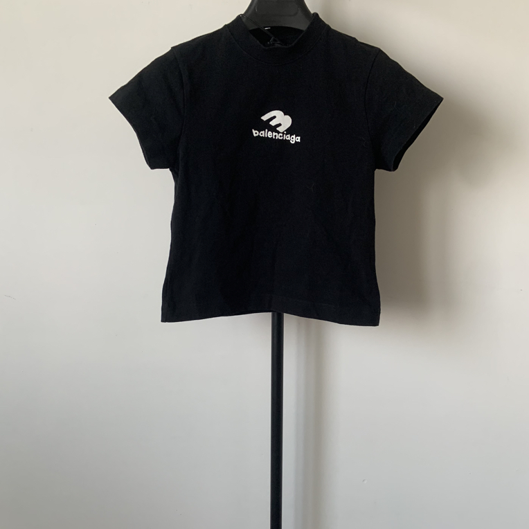 99新 Balenciaga/巴黎世家 印花圆领短袖T恤 修身版型 01715