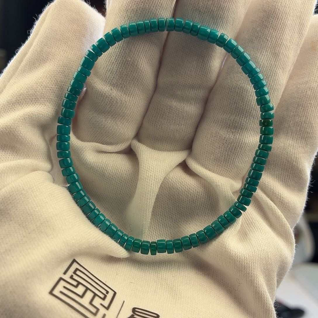 绿松石未镶嵌挂件3.6mm