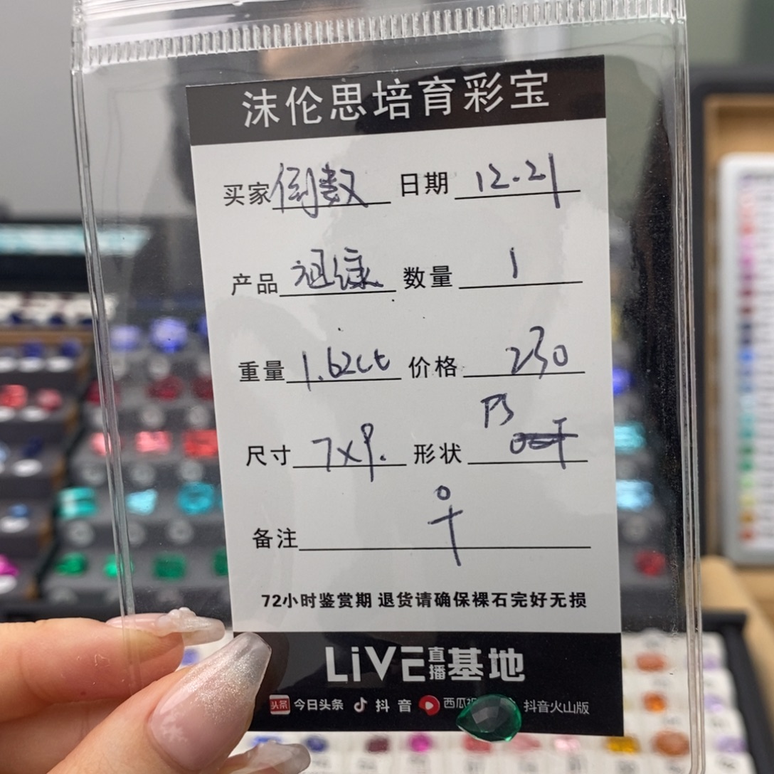 倒***间合成（培育）祖母绿裸石