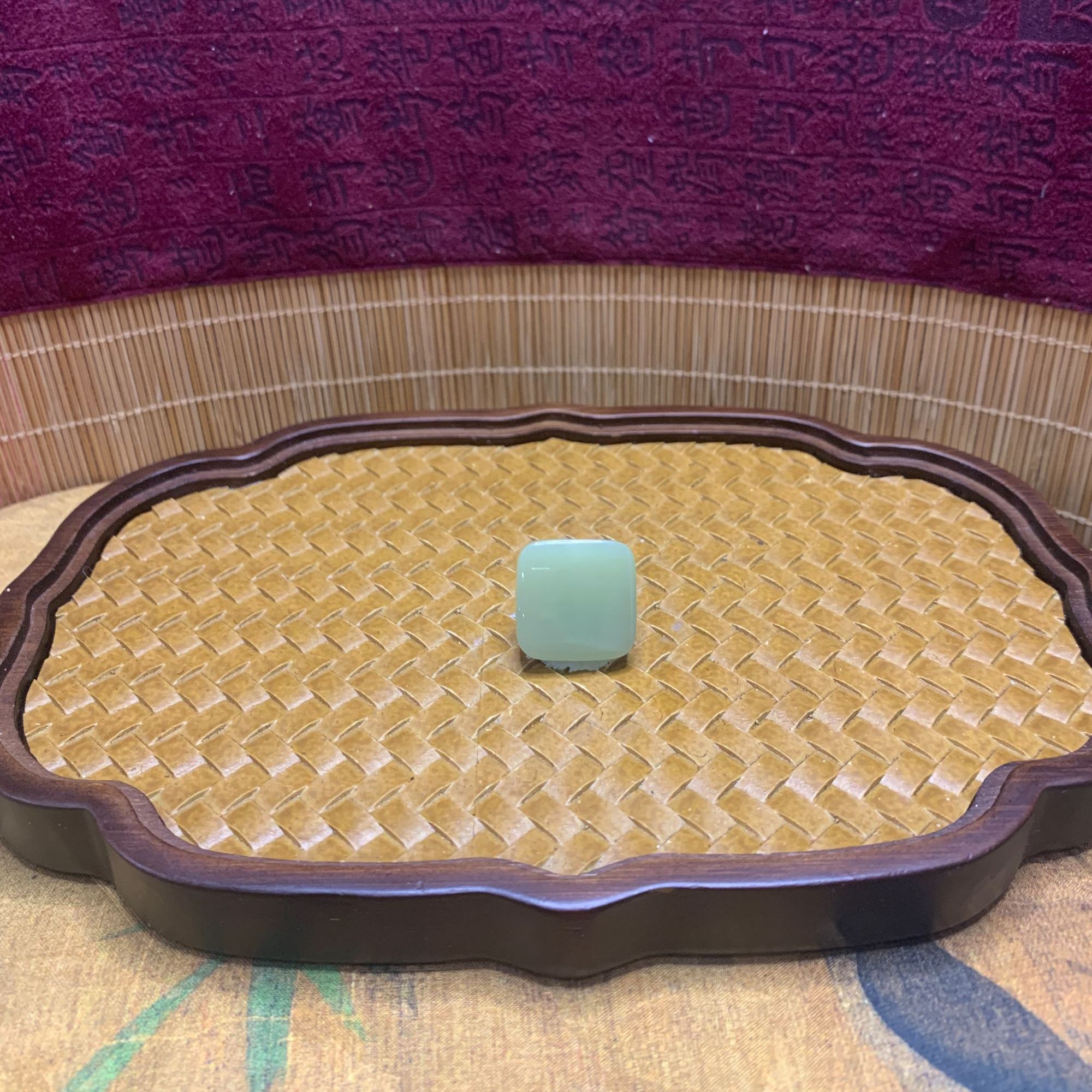 Z和田玉小方糖无事牌吊坠0659