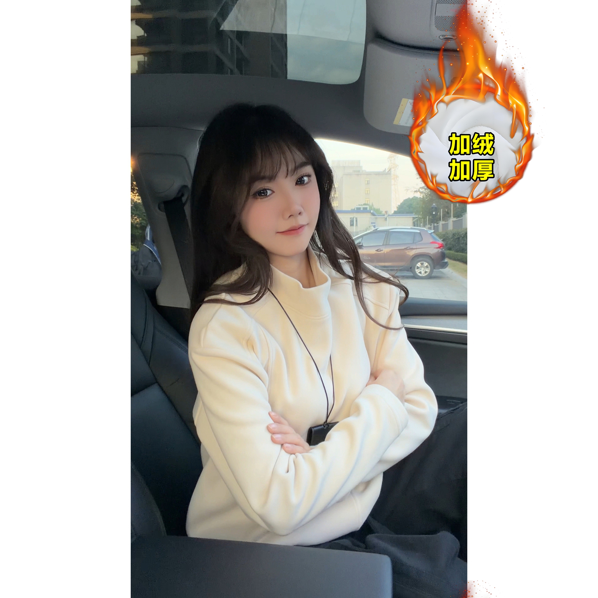 【现货+运补】男女款秋冬内搭德绒半高领保暖加绒加厚打底卫衣T恤