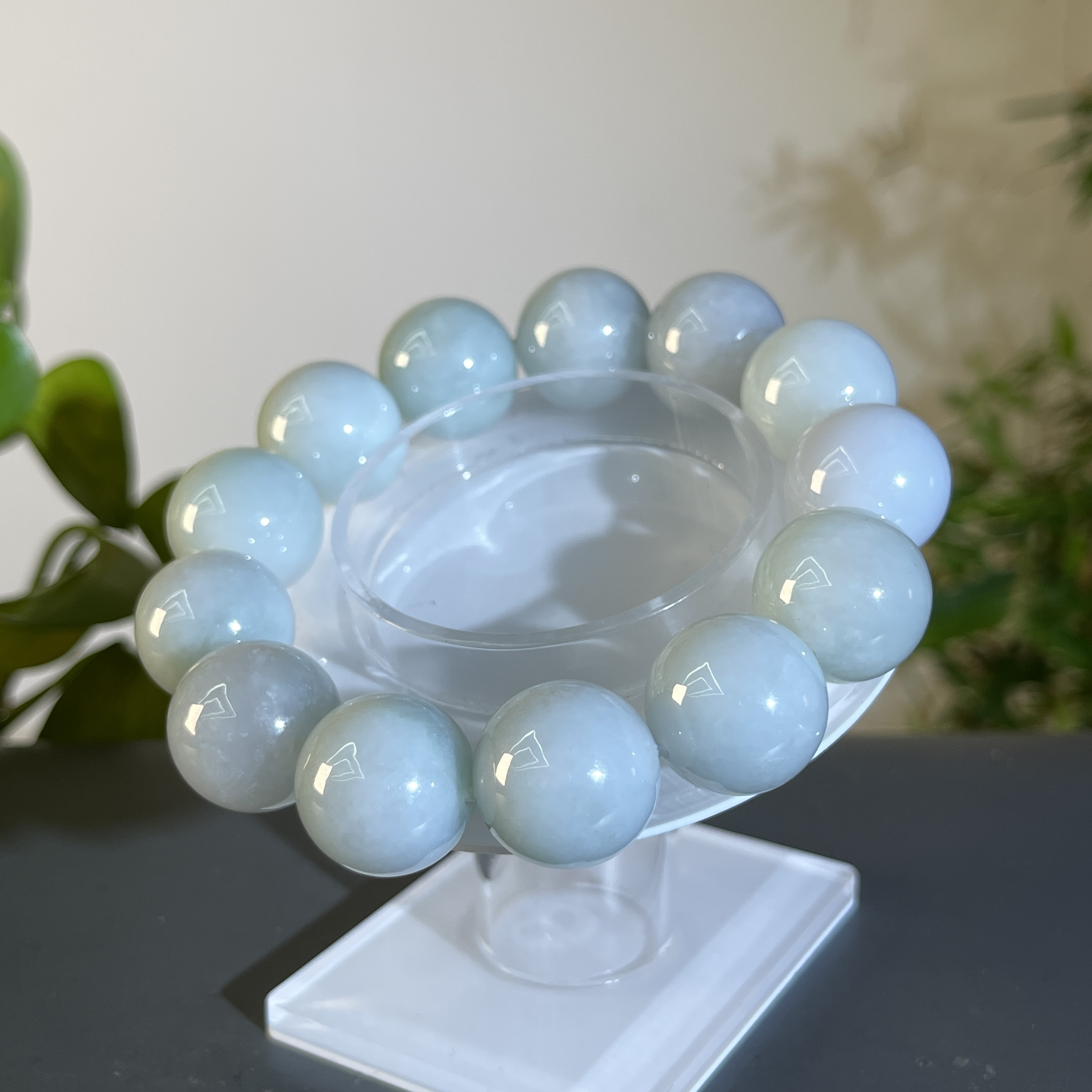 JTB24-75 天然缅甸A货翡翠 翡翠手串