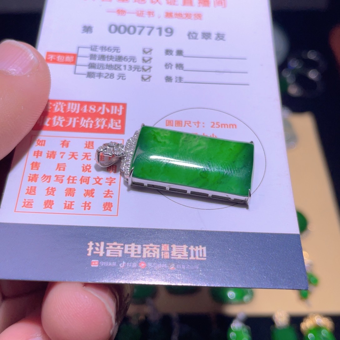 翡翠颈饰18K金镶嵌翡翠