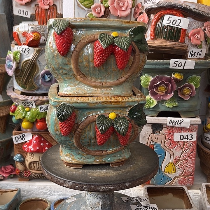 粗陶材质多肉花盆