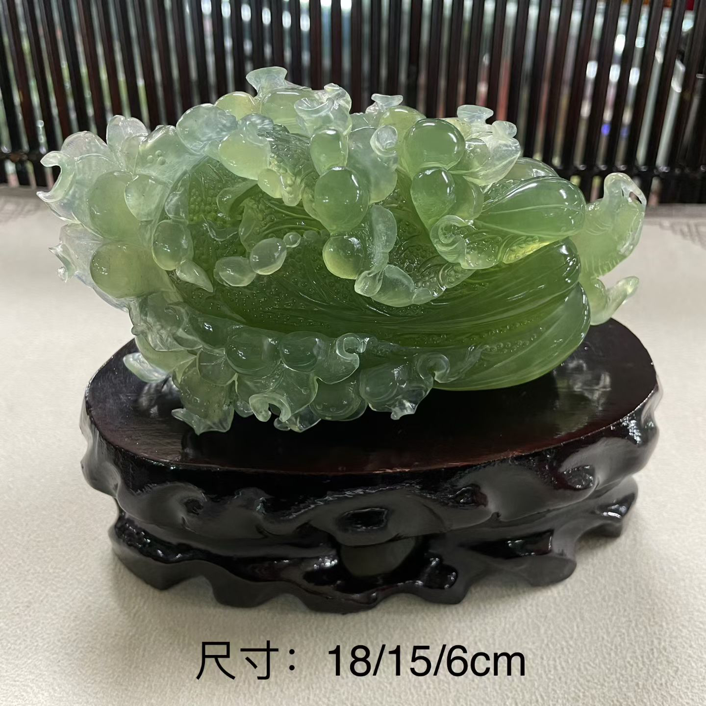 纯天然岫玉白菜百财聚来适合乔迁开业客厅玄关装饰礼品