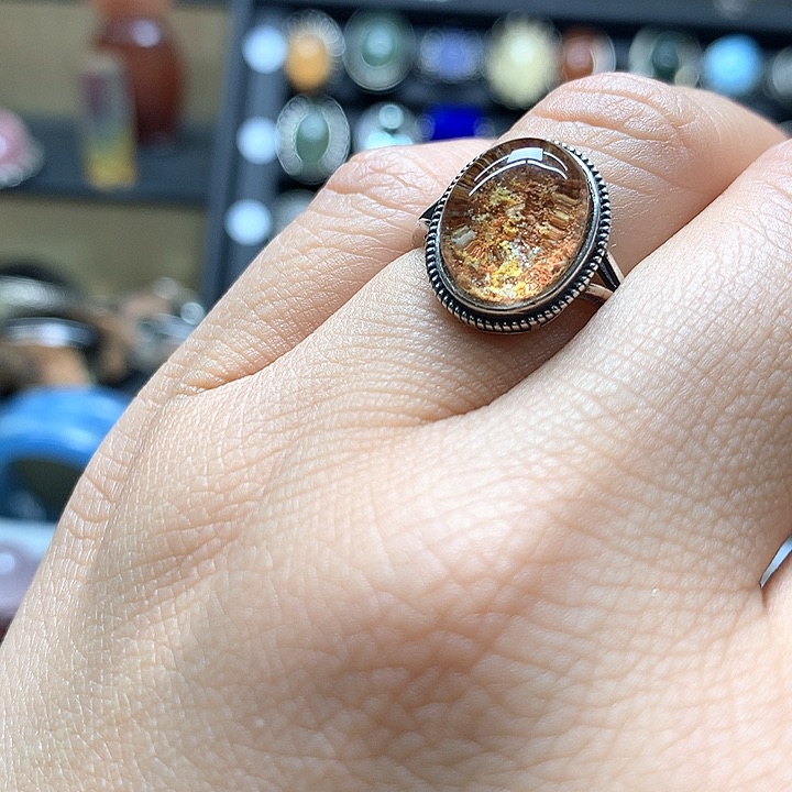 水晶水晶戒指银S925镶嵌