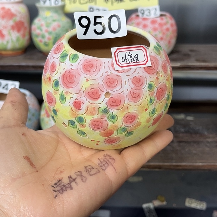 微瑕手工制作多肉花盆