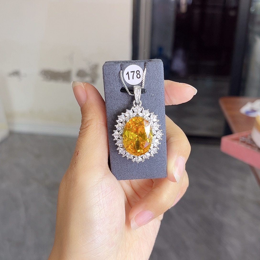 颈饰蓝宝石银S925镶嵌