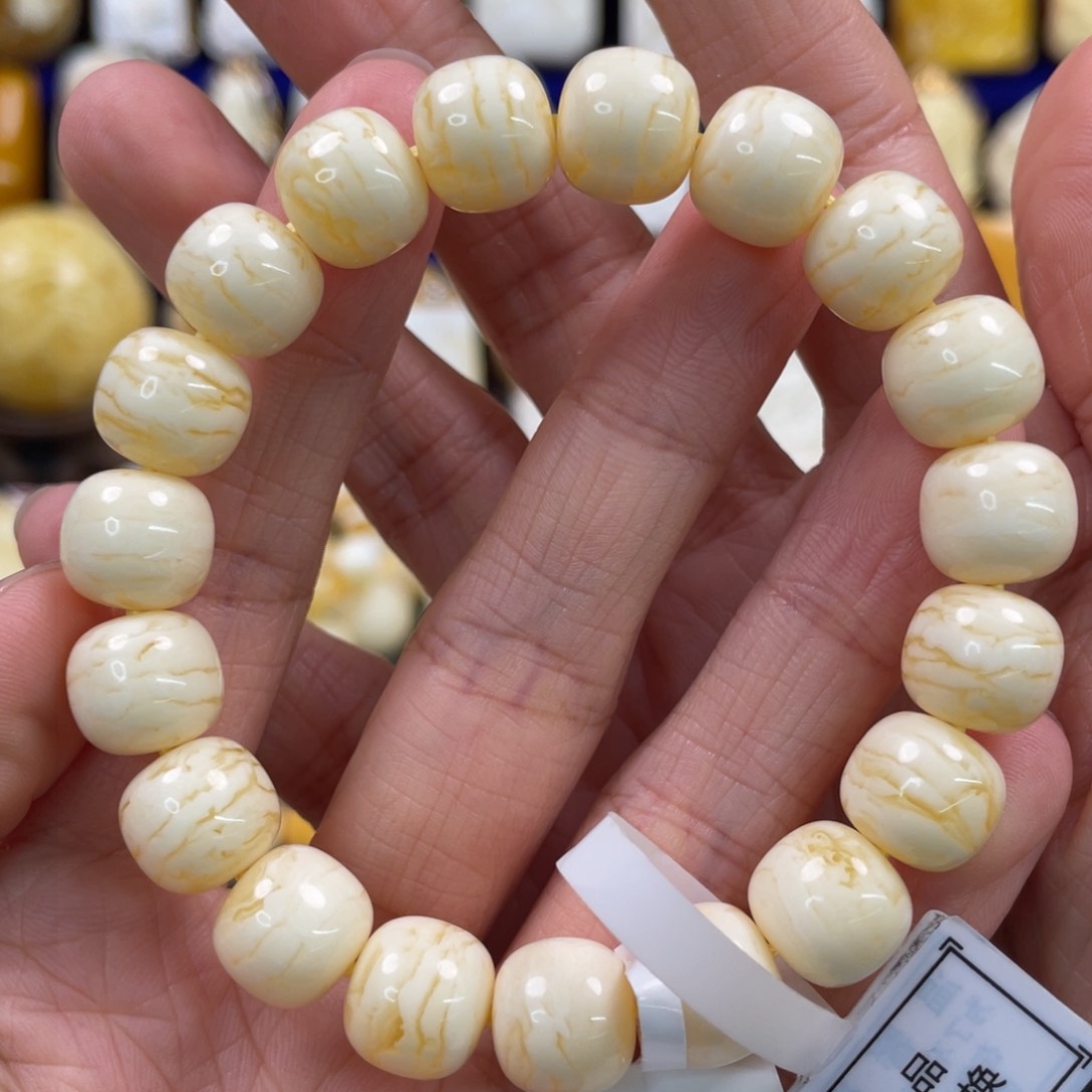 蜜蜡裸石未镶嵌琥珀蜜蜡手串卡11mm