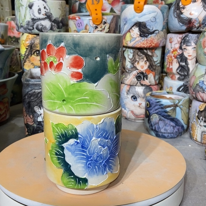 红陶景德镇艺术手绘作品