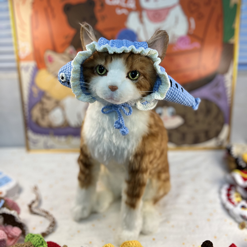 手工钩织宠物咸鱼帽子（no退换慎拍）