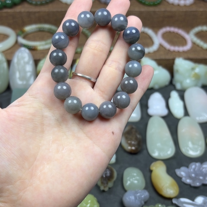 和田玉手串未镶嵌和田玉手串卡12