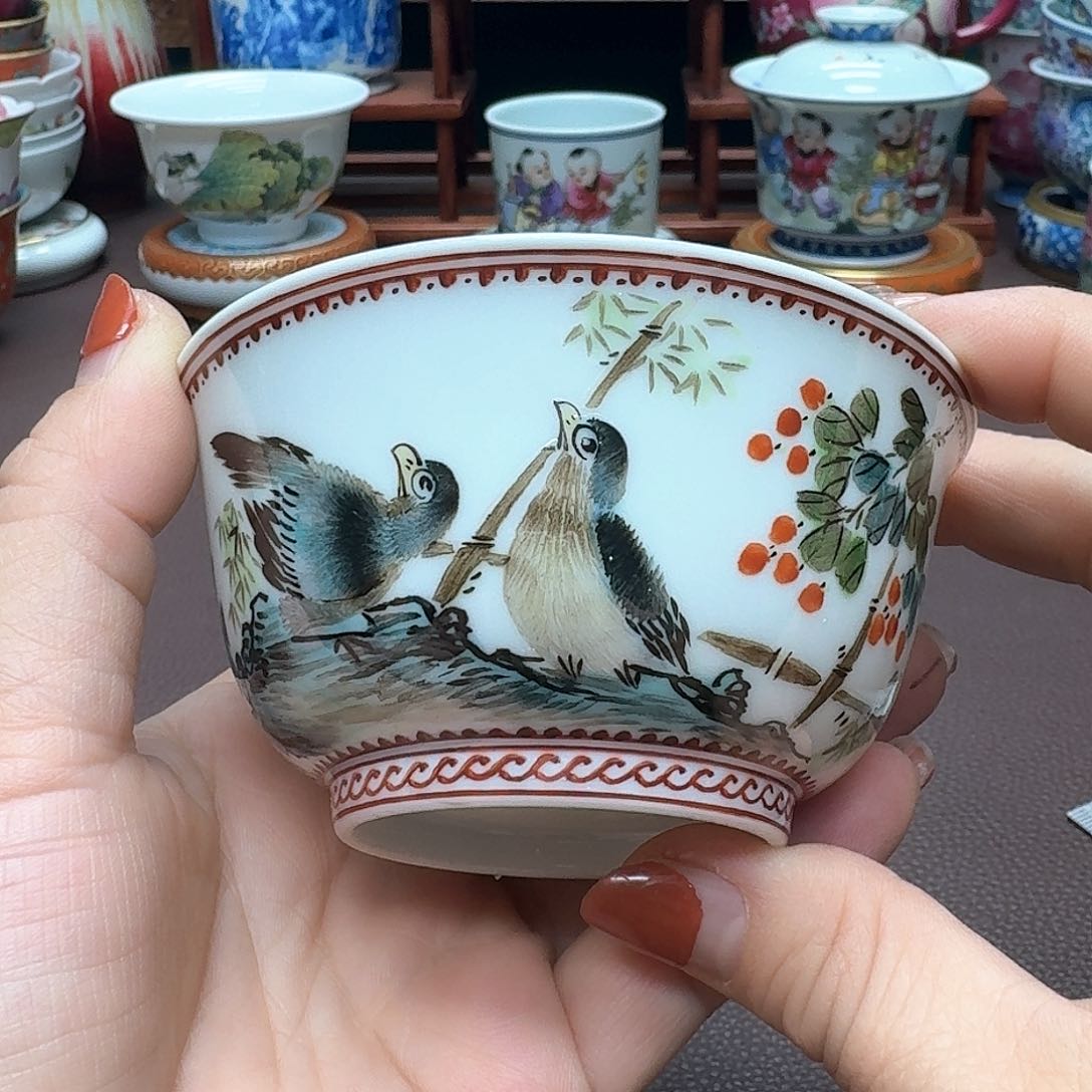 瓷片景德镇仿古手工制作精品展示