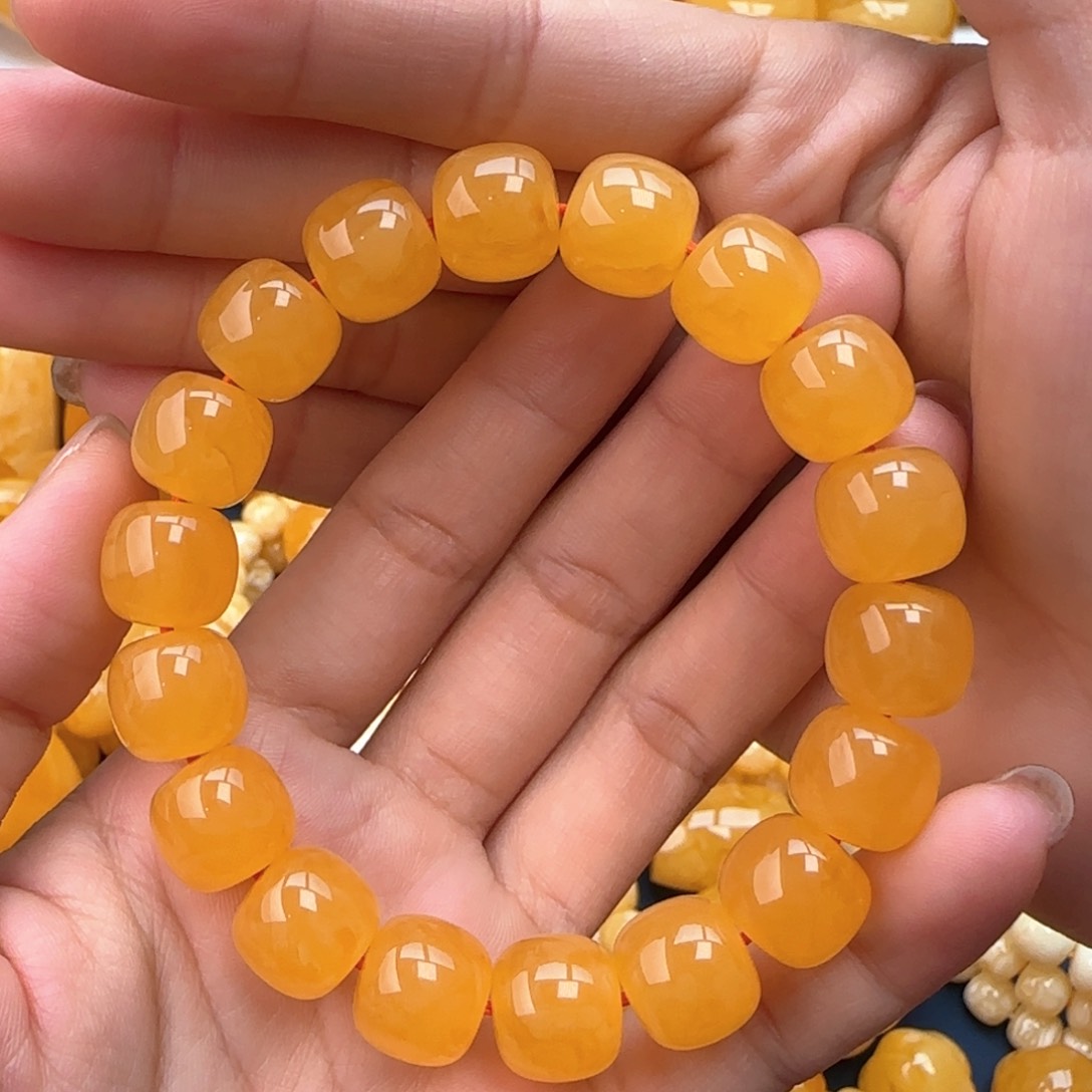 琥珀手串未镶嵌同料老型12