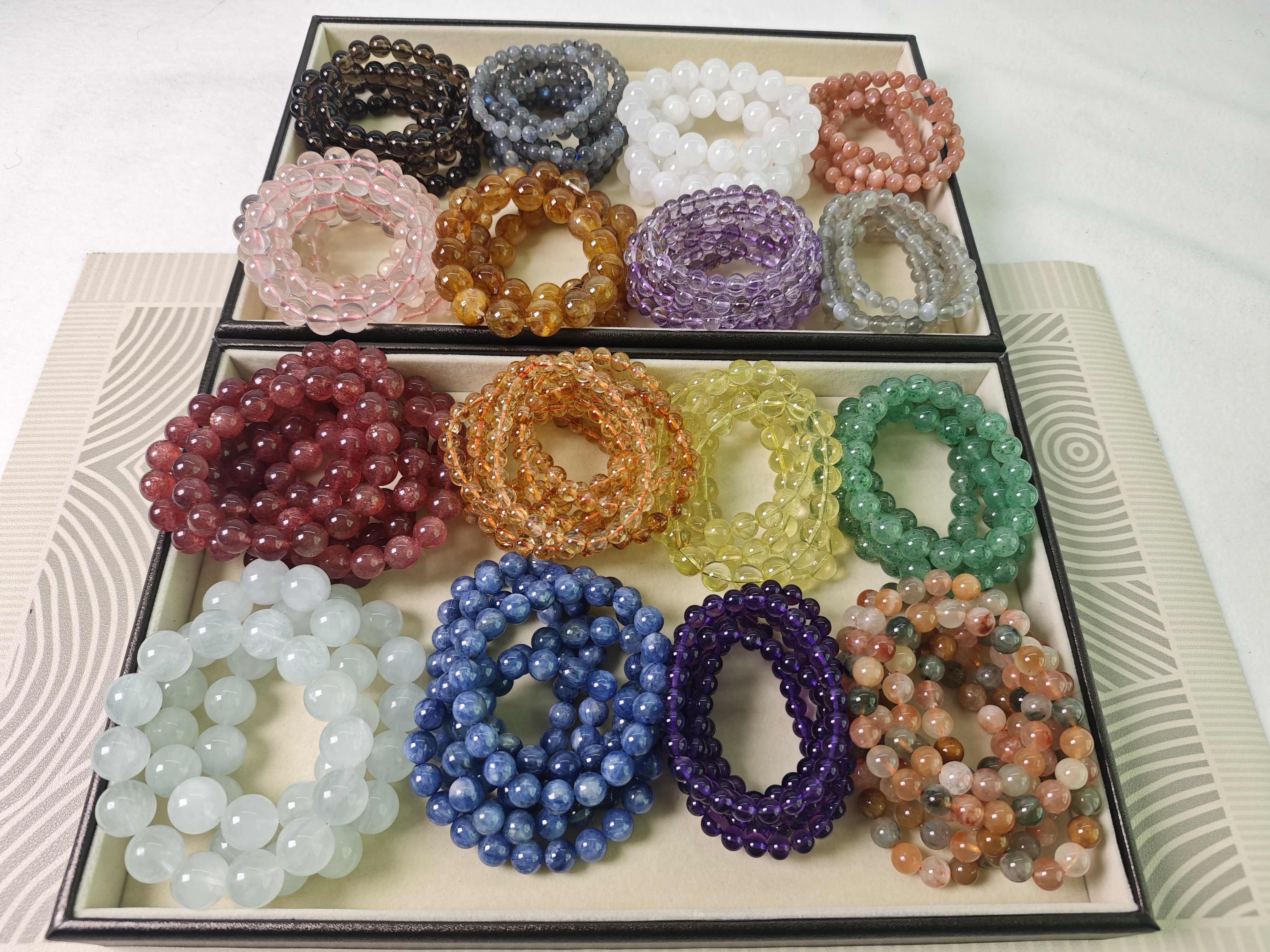 【直播间链接】天然水晶彩发晶兔毛草莓晶玻利维亚紫水晶多样性发货