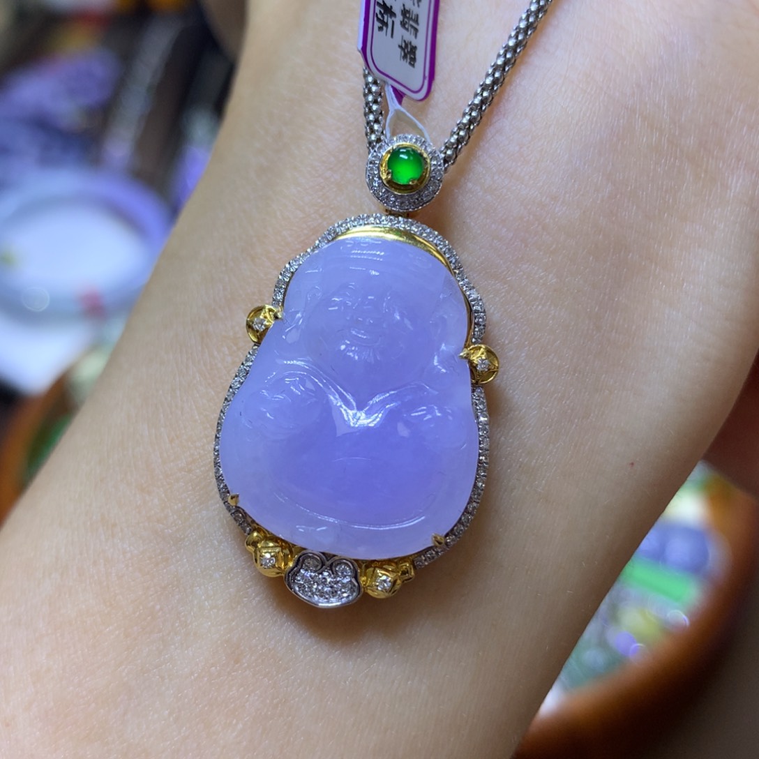 【闪购商品】翡翠颈饰18K金镶嵌翡翠